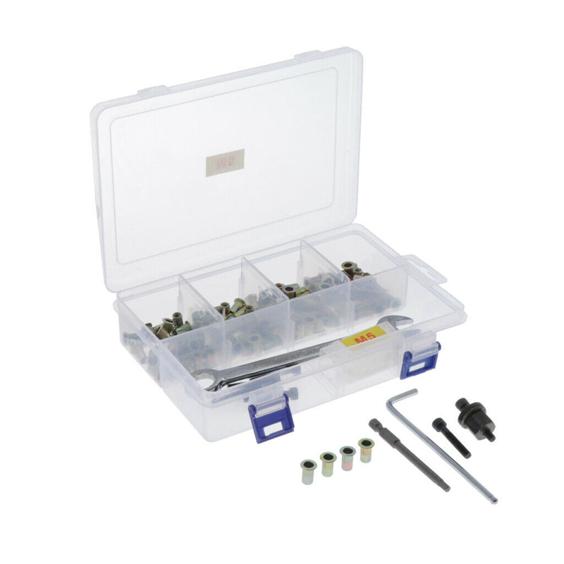 Hand Riveter  Nutsert Tool Kit - 100pcs M5 Nuts , Hex Wrench