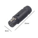 2pcs Mini XLR 3  Microphone Shielded Converter Male/Female Black