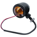 2x Bullet Light Turn Signal Amber Indicator for Motorcycle Custom Black