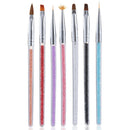 7pcs Salon Nail Brush Set Carving For Acrylic UV Gel Drawing DIY Liner Art Pen