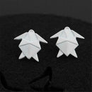 Fashion Women Geometric Folden Ear Stud Creative Earrings Jewelry Casual Gift