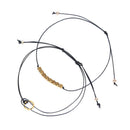 2Pcs/Set Fashion Black Rope Chain Charms Bracelet Bangle Jewelry Accessories ME