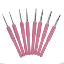 8PCS Practical 2.5-6.0MM Soft Handle Aluminum Crochet Hooks Knitting Tool
