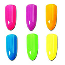 6Pcs/Set Luminous Fluorescent Powder Glow In The Dark Nail Art Decor For Wo Y7T9