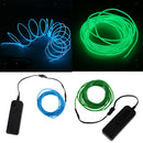 2x Luminescent Neon LED Soft Lights Glow EL Wire String 5 Meters