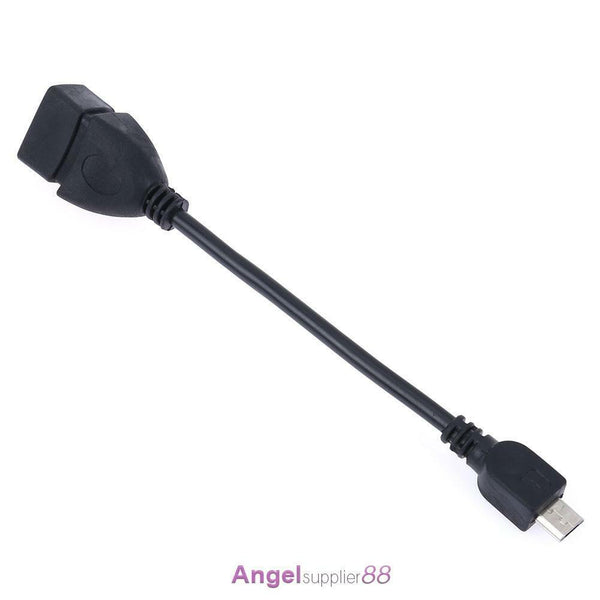 Micro USB OTG Female to Male Adapter Cable for Android Phone (Black)
