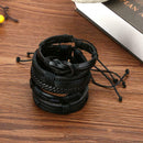 Fashion Korean Leather Weave Bracelet Wristband Braided Men Jewelry