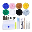 Needle Felting Starter Kit Set, Multi Colors Needle Felting Wool Set Felt Tools
