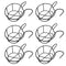 6x Railing Planter Baskets Flower Pot Holder Hanger Iron Plants Rack Pots Stand