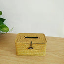 Bathroom Accessory Tissue Box, Algae Rattan Manual Woven Toilet Living Room