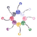 8PCS/Set Colorful Glitters Navel Belly Button Ring Barbell Piercing Body Jewelry