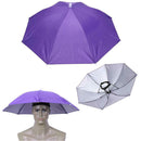 Anti-Rain Elastic Band Head Umbrella Hat Outdoor Sunscreen Tool(Purple)