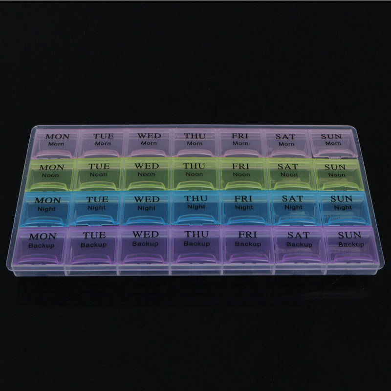 Portable 7 Days Tablet Pill Box Holder Medicine Storage Organizer Case