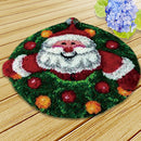 DIY Latch Hook Kit Santa Claus Needlecrafts Gift 19.6" x 19.6" Christmas Rug