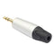 2x 1/8" 3.5mm Male Jack Plug Soldering 3 Pole Plug Repair Headphone Male Jack