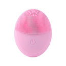 Electric Face Cleaing Brush Silicone Deep Washing Massager Cleaner (Pink)