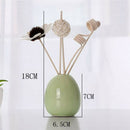 Creative Artificial Flower Ceramic Vase Essential Oil Perfume Holder Black