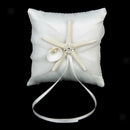 Wedding Party Starfish Ivory Satin Chiffon Ring Bearer Pillow Cushion 4"x4"