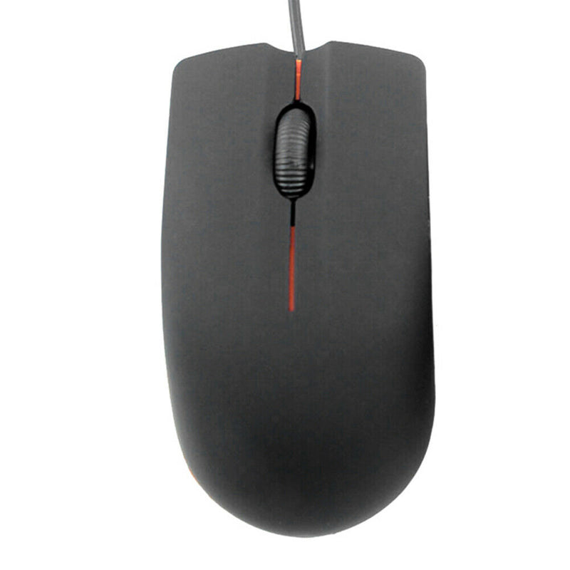 USB Wired Optical Mouse Desktop Laptop PC Ergonomics Office Mice (Black)