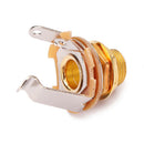 Set 10PCS 6.35mm 1/4" Mono Jacks Electric Guitar Spare Plug Sockets Golden