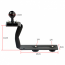 Durable Aluminum Alloy Underwater Video Photography Handle Arm Tray with Ball