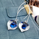 Flower Crystal Long Drop Earrings Creative Metal Ear Hook for Women Jewelry A