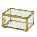 1X(Geometric Glass Style Jewelry Box Table Container For Displaying Jewelry