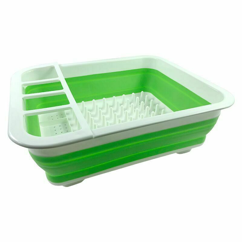 Household Plastic Folding Kitchen Drain Rack Cutlery Cutlery Storage Box Fo D1E6
