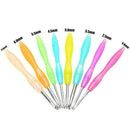 8x Crochet Hook Set Ergonomic Yarn Grip Kit Knitting Sewing Needle Soft O0R0