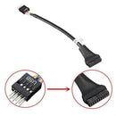 5X USB 3.0 20-Pin Male To USB 2.0 9-Pin Motherboard Header Female Adapt MMS