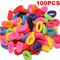 Fashion 100pcs Elastic Rope Ring Hairband Women Girls Hair Band Ponytail Holder