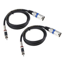 2pcs Phono RCA to XLR Adapter Plug Microphone Audio Converter Cable