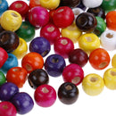 100Pcs wooden beads round ball spacer beads kid's DIY for jewelry making 9*1 â„–[