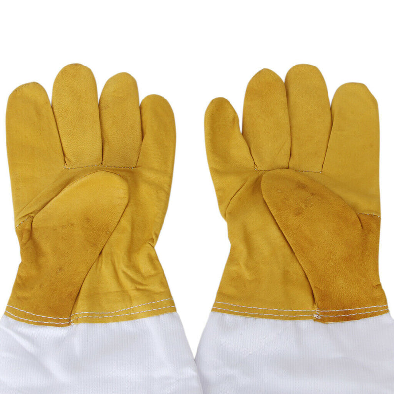 1 Pair 50cm Beekeeper Beekeeping Bee Keeping Goatskin Gloves with Long Sleeves