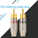 10pcs RCA Soldering Connector Audio Video Plug DIY RCA Speaker Adapter Plug
