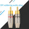 10pcs RCA Soldering Connector Audio Video Plug DIY RCA Speaker Adapter Plug