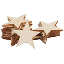 25x WOODEN STARS EMBELLISHMENTS CARD MAKING SCRAPBOOKING HOME DECOR 50x3mm