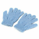 Pair Massage Friction Blue Gloves For Shower Bath Z7M5