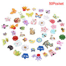 50pcs Mixed Animals Wooden Buttons Scrapbooking Crafts DIY Children Button Decor