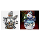 2pcs Santa Claus Snowman 5D Diamond Painting Crafts Rhinestone By Number Kit