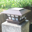 Solar LED Pillar Lamp Waterproof Intelligent Light Control for Garden Yard