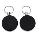 2pcs Retractable Key Chain Reel Badge Holder Recoil Ring side Clip with a snap