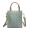 Stripe Messenger PU Leather Crossbody Handbags Women Shoulder Bags (Green) A#S