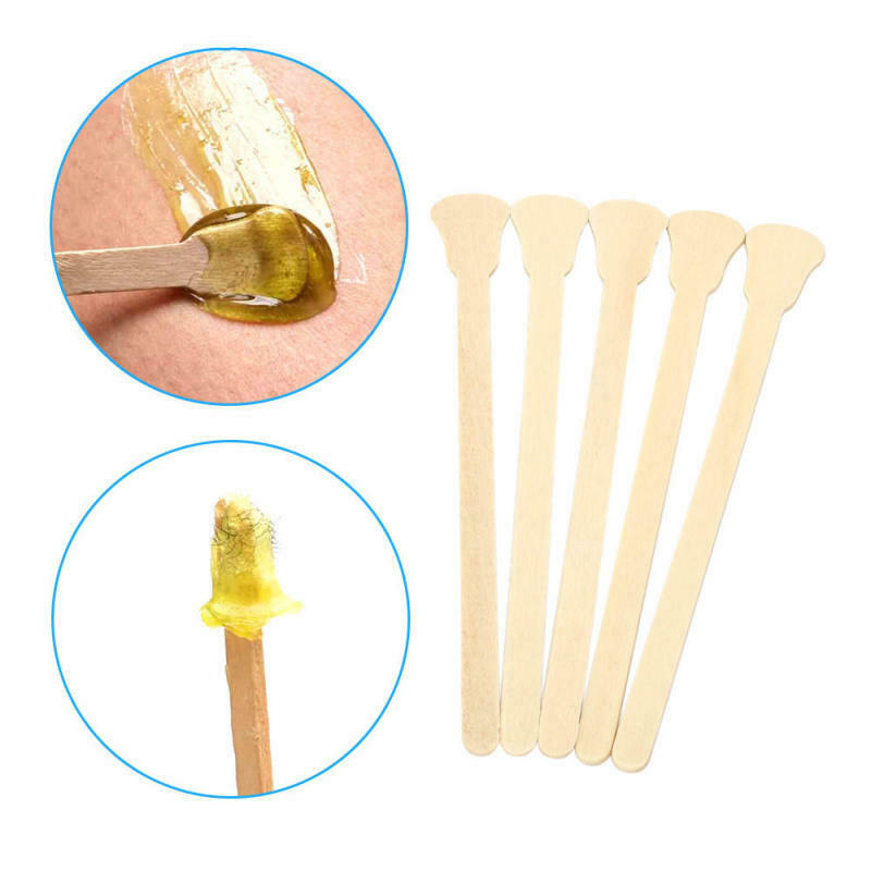 100Pcs Disposable Wooden Tongue Depressor Waxing Stick Hair Removal Tools
