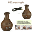 130mL Aroma Essential Oil Diffuser Ultrasonic Humidifier (Dark Brown B)