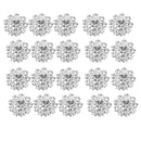 20x Crystal Rhinestone Floral Buttons Flatback Embellishments DIY Craft 12mm