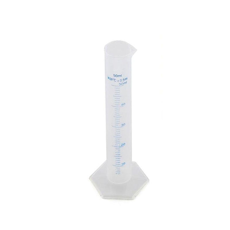 4pcs Set Plastic Graduated Laboratory Measuring Cylinder 10mL,25mL,50mL,1 D D4A2