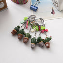 Cute Mini Simulation Cactus Key Chain Keyrings Hangbag Charm Plant Pendant
