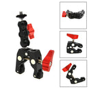 Multi-functional Ballhead Clamp With Bottom Clip Double Ball Adapter Monitor Arm