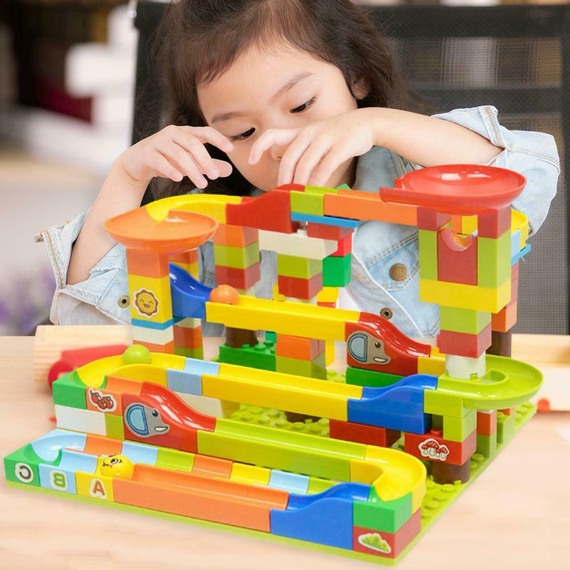 Funny DIY Creative Slide Track Assembled Large Particles Building Blocks